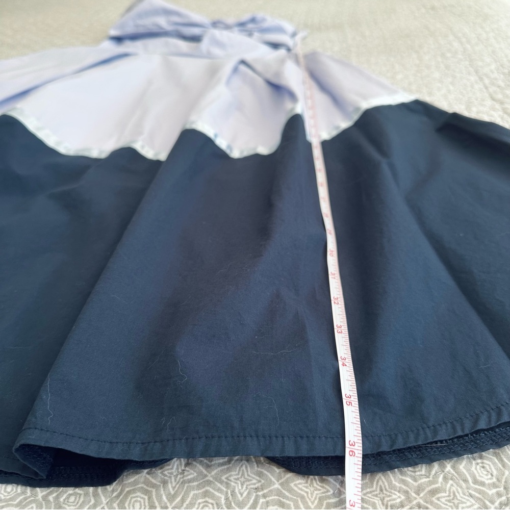 CBR Cut Out Two-Tone Lavender Navy Blue Strapless Midi Dress Size S - Picture 6 of 6